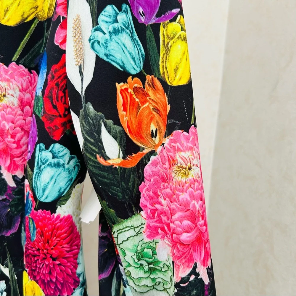 Dress or Trench coat? Alice + Olivia Latoya Floral Botanical Blazer  Dress 10 - Picture 13 of 15